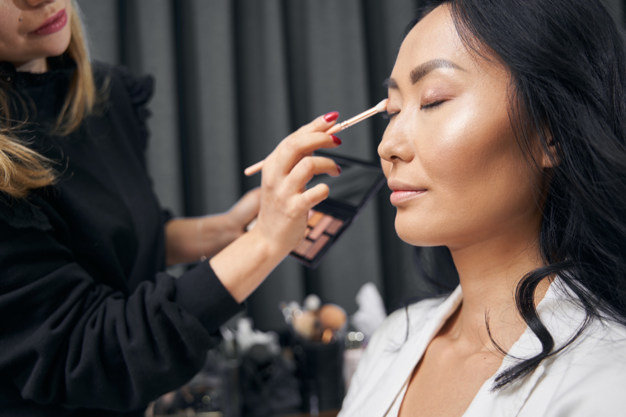 Close-up beauty treatment in a professional studio
